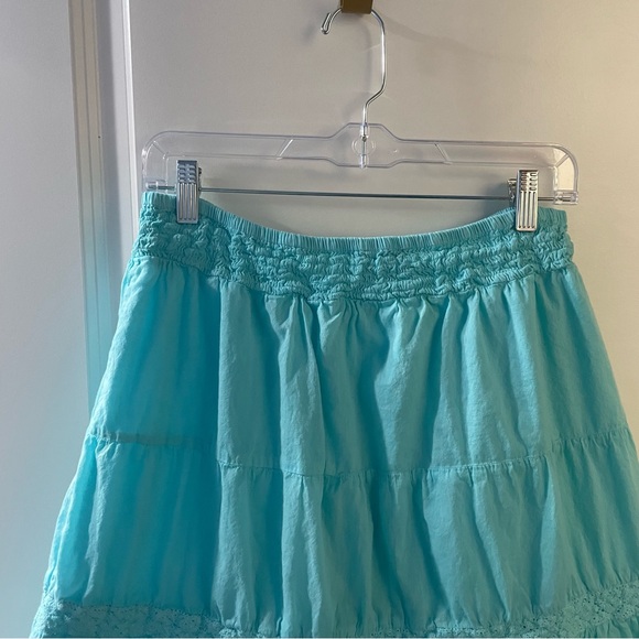 Chic Aqua Maxi Skirt - Picture 5 of 5